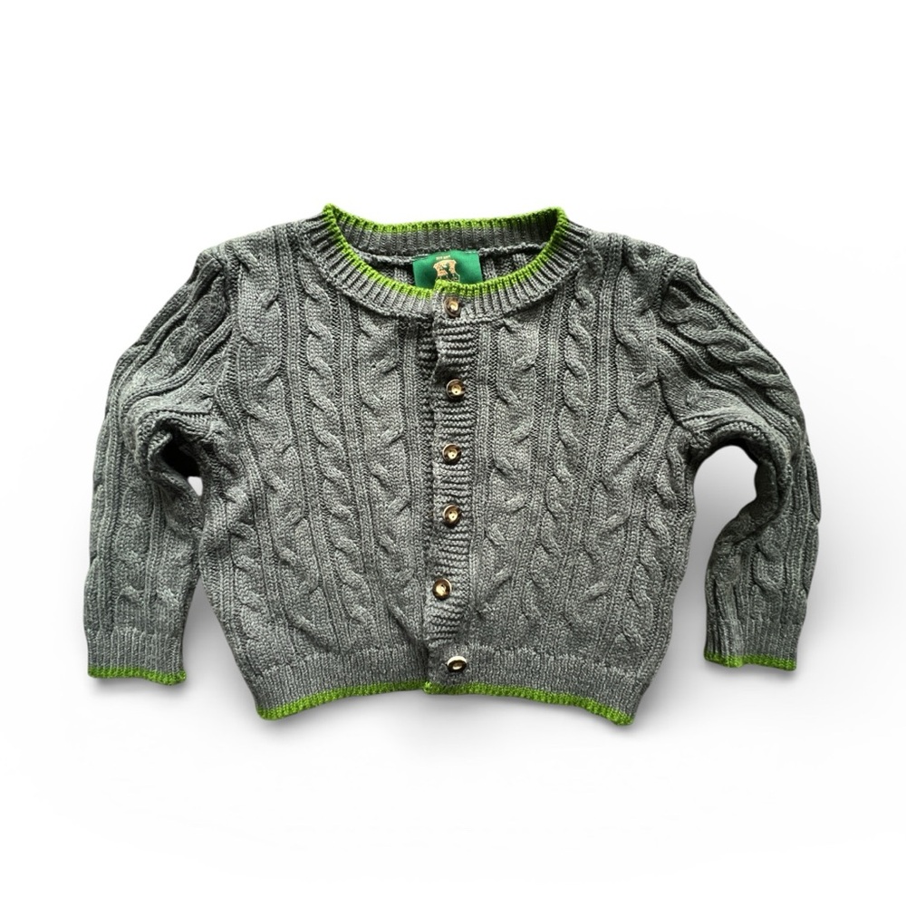 Peter strickjacke trachten hödlmoser Kids Cable Knit cardigan Sweater Sz 18-24m